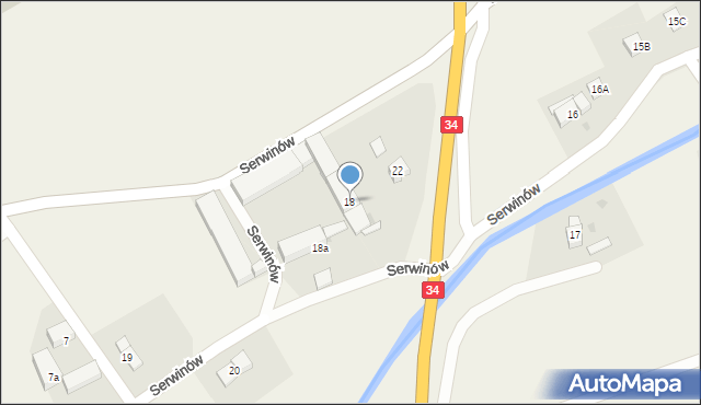 Dobromierz, Serwinów, 18, mapa Dobromierz