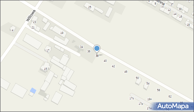 Falenty Nowe, Sekretna, 38, mapa Falenty Nowe