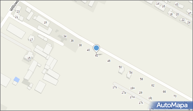 Falenty Nowe, Sekretna, 42, mapa Falenty Nowe
