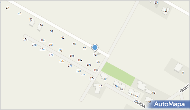 Falenty Nowe, Sekretna, 74, mapa Falenty Nowe