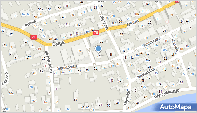 Garwolin, Senatorska, 40, mapa Garwolin
