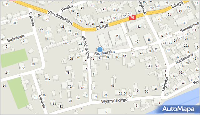 Garwolin, Senatorska, 67, mapa Garwolin