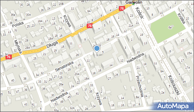 Garwolin, Senatorska, 7, mapa Garwolin