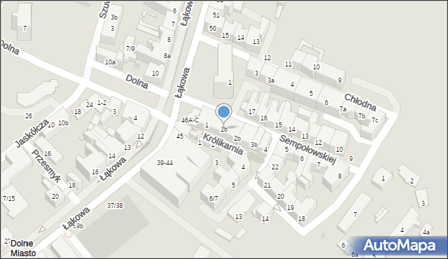 Gdańsk, Sempołowskiej Stefanii, 1b, mapa Gdańska