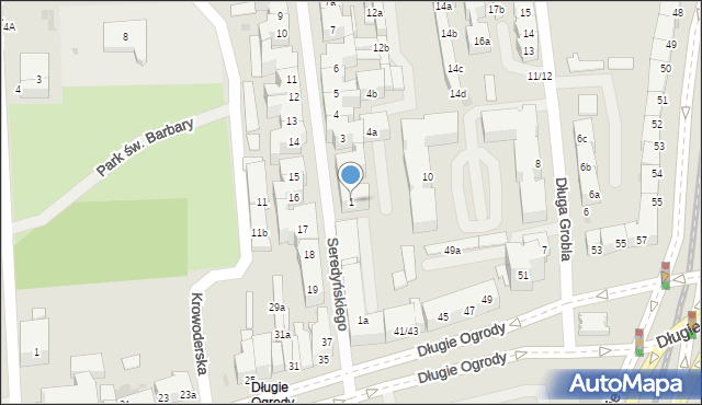 Gdańsk, Seredyńskiego Mariana, 1, mapa Gdańska