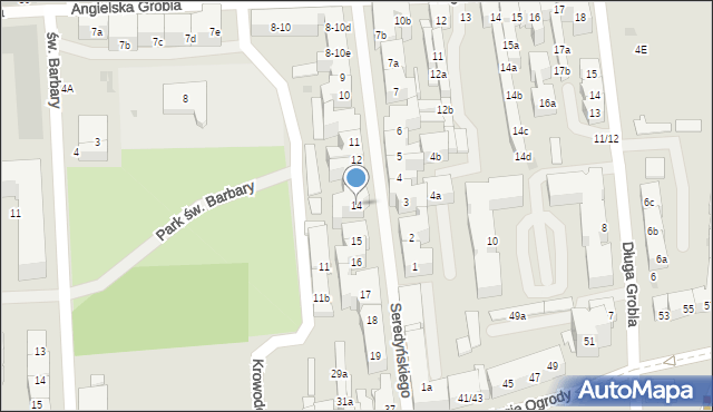 Gdańsk, Seredyńskiego Mariana, 14, mapa Gdańska