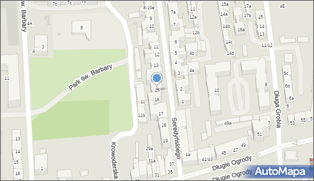 Gdańsk, Seredyńskiego Mariana, 15, mapa Gdańska