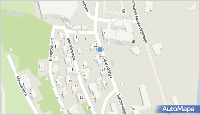 Gdynia, Sędzickiego Franciszka, 12, mapa Gdyni