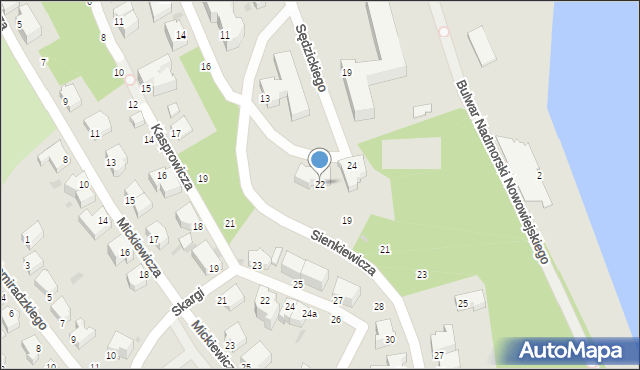 Gdynia, Sędzickiego Franciszka, 22, mapa Gdyni