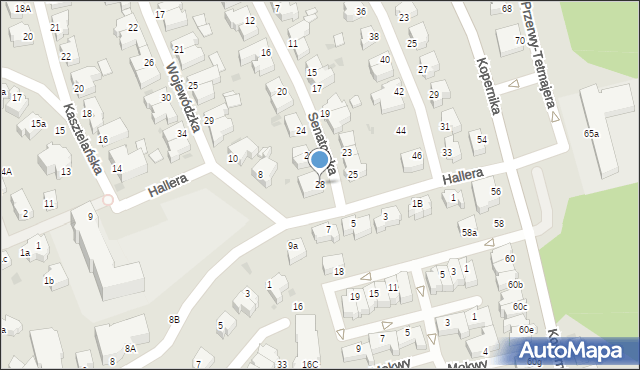 Gdynia, Senatorska, 28, mapa Gdyni