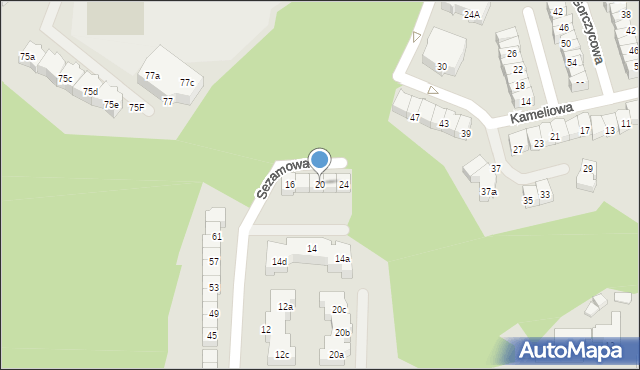 Gdynia, Sezamowa, 20, mapa Gdyni