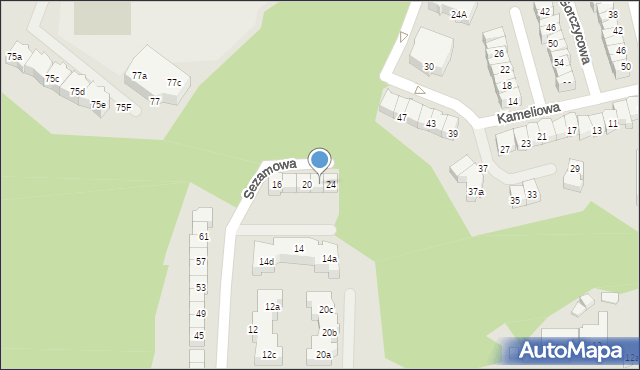 Gdynia, Sezamowa, 22, mapa Gdyni