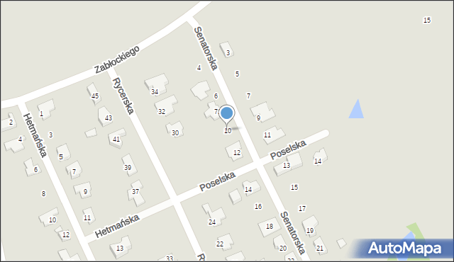 Gniezno, Senatorska, 10, mapa Gniezna