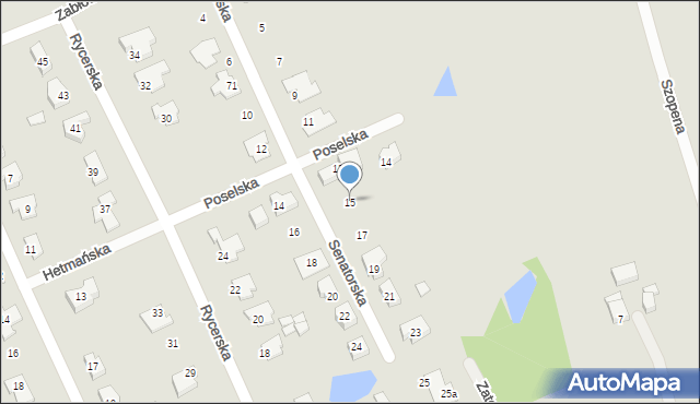 Gniezno, Senatorska, 15, mapa Gniezna