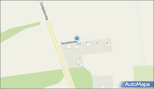 Golędzinów, Sezamkowa, 4, mapa Golędzinów