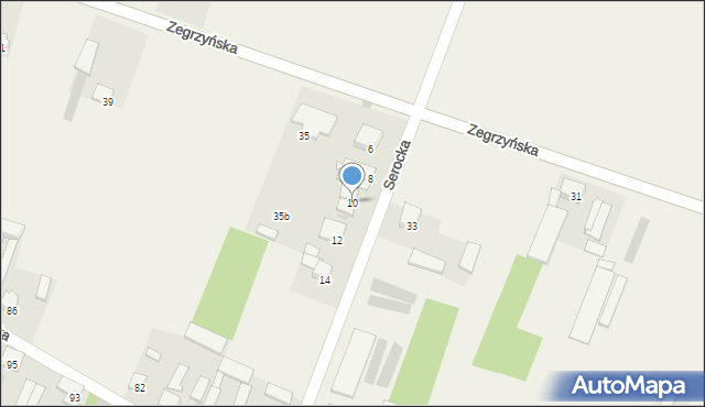 Izbica, Serocka, 10, mapa Izbica