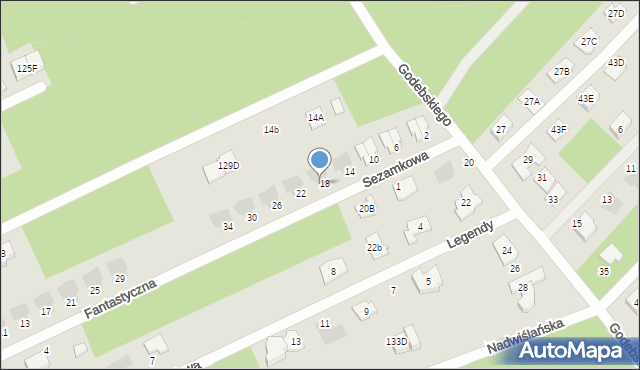 Józefów, Sezamkowa, 20, mapa Józefów