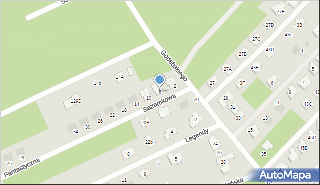 Józefów, Sezamkowa, 6, mapa Józefów