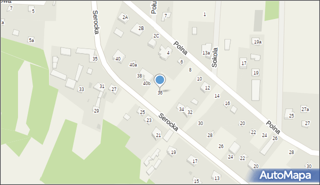Kania Nowa, Serocka, 36, mapa Kania Nowa