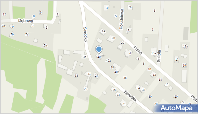 Kania Nowa, Serocka, 40, mapa Kania Nowa