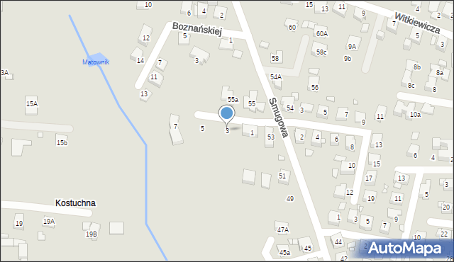 Katowice, Sendzimira Tadeusza, 3, mapa Katowic