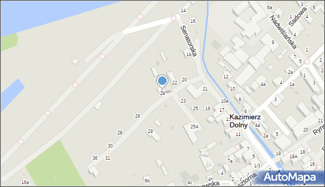 Kazimierz Dolny, Senatorska, 24, mapa Kazimierz Dolny