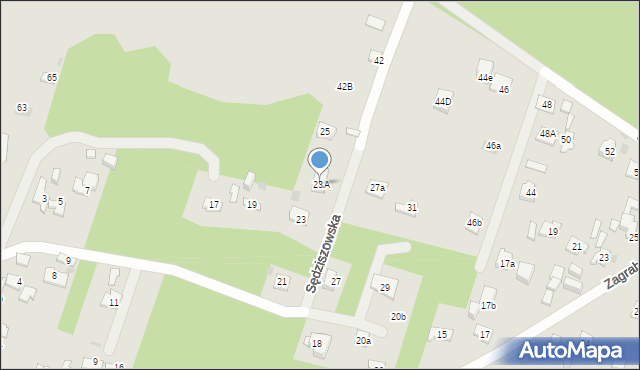 Kielce, Sędziszowska, 23A, mapa Kielc