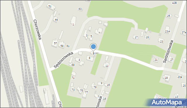 Kielce, Sędziszowska, 9, mapa Kielc