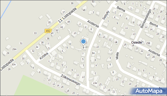 Kłobuck, Sebyły Władysława, 9, mapa Kłobuck