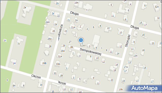 Kobyłka, Sempołowskiej Stefanii, 1B, mapa Kobyłka