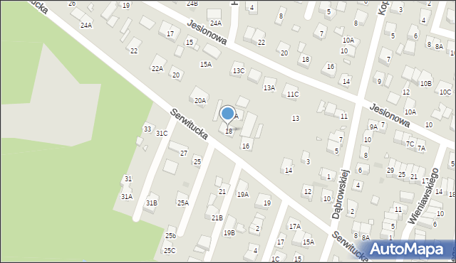 Kobyłka, Serwitucka, 18, mapa Kobyłka