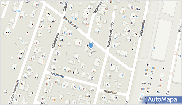 Kobyłka, Serwitucka, 5, mapa Kobyłka