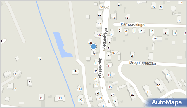 Kościerzyna, Sędzickiego Franciszka, 16, mapa Kościerzyna
