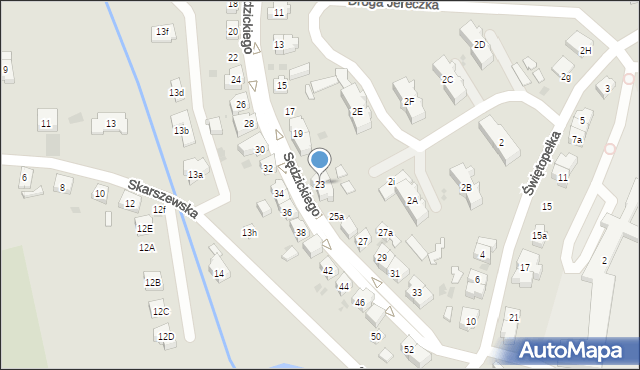 Kościerzyna, Sędzickiego Franciszka, 23, mapa Kościerzyna