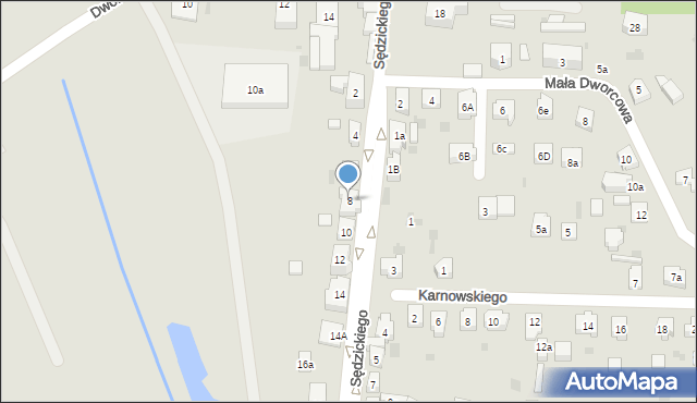 Kościerzyna, Sędzickiego Franciszka, 8, mapa Kościerzyna