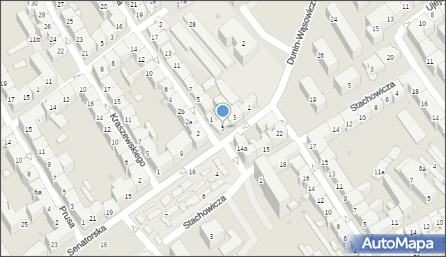 Kraków, Senatorska, 5, mapa Krakowa