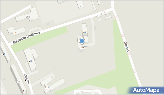 Kraków, Seniorów Lotnictwa, 10a, mapa Krakowa