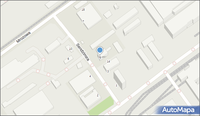 Kraków, Sendzimira Tadeusza, 5, mapa Krakowa