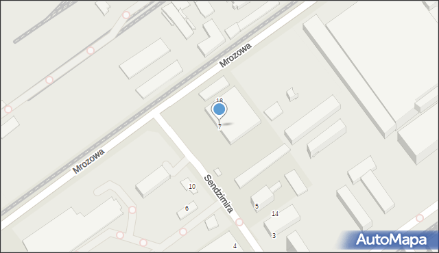 Kraków, Sendzimira Tadeusza, 7, mapa Krakowa