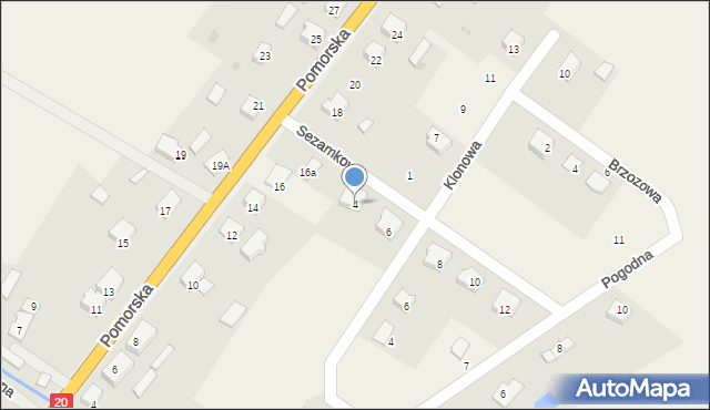 Kramarzyny, Sezamkowa, 4, mapa Kramarzyny