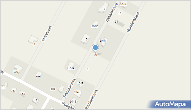 Krępa Słupska, Sezamkowa, 10, mapa Krępa Słupska