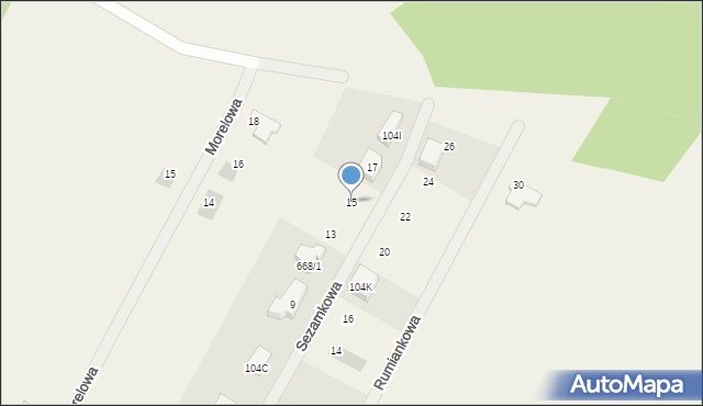 Krępa Słupska, Sezamkowa, 15, mapa Krępa Słupska