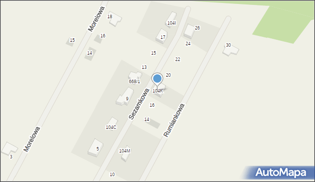 Krępa Słupska, Sezamkowa, 18, mapa Krępa Słupska