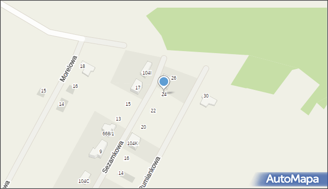 Krępa Słupska, Sezamkowa, 24, mapa Krępa Słupska