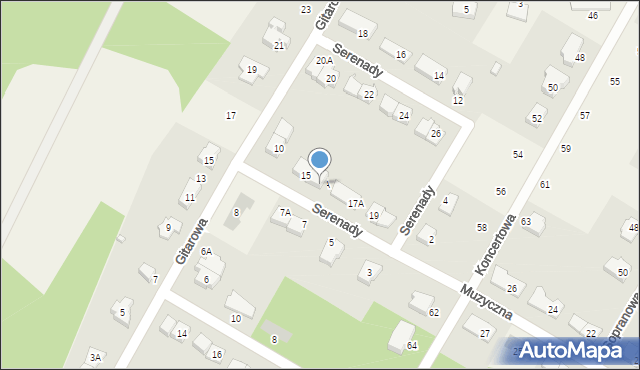 Książenice, Serenady, 15A, mapa Książenice