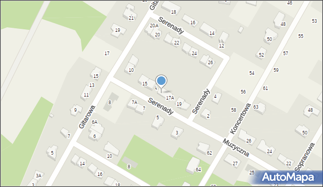 Książenice, Serenady, 17, mapa Książenice