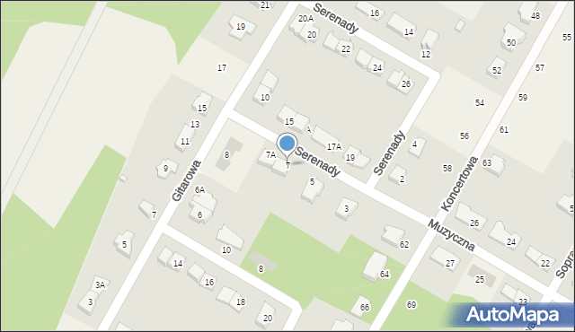 Książenice, Serenady, 7, mapa Książenice