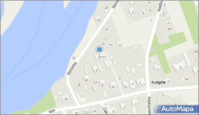Kuligów, Serocka, 11, mapa Kuligów