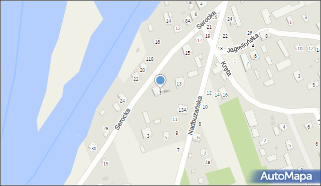 Kuligów, Serocka, 3, mapa Kuligów