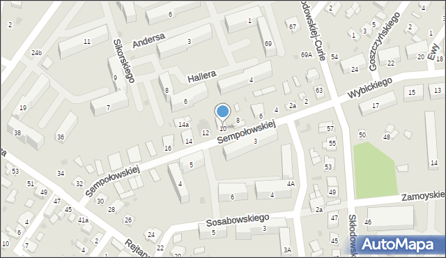 Kutno, Sempołowskiej Stefanii, 10, mapa Kutno